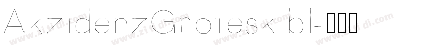 AkzidenzGrotesk bl字体转换